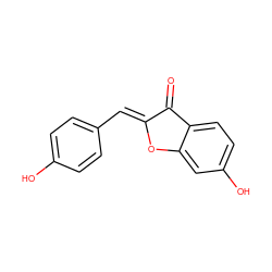 O=C1/C(=C/c2ccc(O)cc2)Oc2cc(O)ccc21 ZINC000013481340