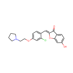 O=C1/C(=C/c2ccc(OCCN3CCCC3)cc2Cl)Oc2cc(O)ccc21 ZINC000299855578