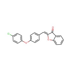 O=C1/C(=C/c2ccc(Oc3ccc(Cl)cc3)cc2)Oc2ccccc21 ZINC000169334626