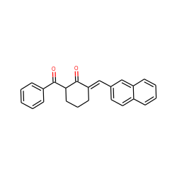 O=C1/C(=C/c2ccc3ccccc3c2)CCCC1C(=O)c1ccccc1 ZINC000473096143