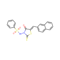 O=C1/C(=C/c2ccc3ccccc3c2)SC(=S)N1NS(=O)(=O)c1ccccc1 ZINC000013680719