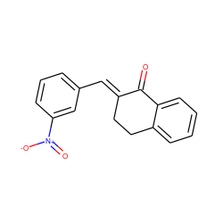 O=C1/C(=C/c2cccc([N+](=O)[O-])c2)CCc2ccccc21 ZINC000004826212