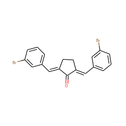 O=C1/C(=C/c2cccc(Br)c2)CC/C1=C\c1cccc(Br)c1 ZINC000004547071