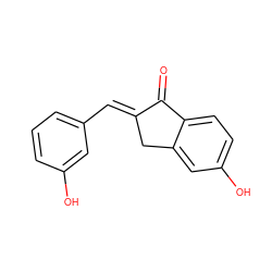 O=C1/C(=C/c2cccc(O)c2)Cc2cc(O)ccc21 ZINC000187221232