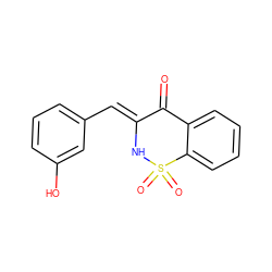 O=C1/C(=C/c2cccc(O)c2)NS(=O)(=O)c2ccccc21 ZINC000009421806