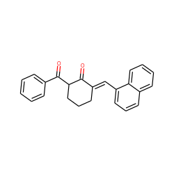 O=C1/C(=C/c2cccc3ccccc23)CCCC1C(=O)c1ccccc1 ZINC000473092266