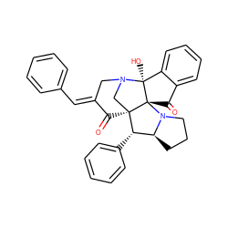 O=C1/C(=C/c2ccccc2)CN2C[C@@]13[C@@H](c1ccccc1)[C@@H]1CCCN1[C@]31C(=O)c3ccccc3[C@]21O ZINC000072141414