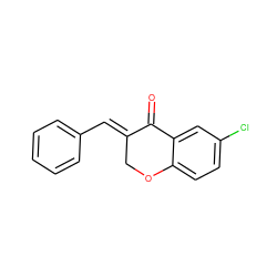 O=C1/C(=C/c2ccccc2)COc2ccc(Cl)cc21 ZINC000002574037