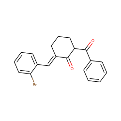 O=C1/C(=C/c2ccccc2Br)CCCC1C(=O)c1ccccc1 ZINC000653882112