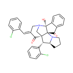 O=C1/C(=C/c2ccccc2Cl)CN2C[C@@]13[C@@H](c1ccccc1Cl)[C@@H]1CCCN1[C@]31C(=O)c3ccccc3[C@]21O ZINC000072174431