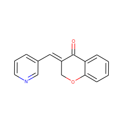 O=C1/C(=C/c2cccnc2)COc2ccccc21 ZINC000007587152