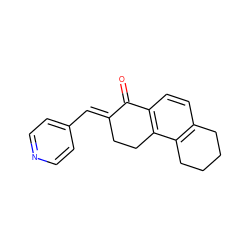 O=C1/C(=C/c2ccncc2)CCc2c1ccc1c2CCCC1 ZINC000028637262