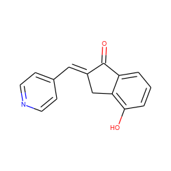 O=C1/C(=C/c2ccncc2)Cc2c(O)cccc21 ZINC000013736275