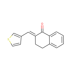 O=C1/C(=C/c2ccsc2)CCc2ccccc21 ZINC000005128638