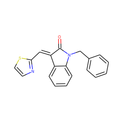 O=C1/C(=C/c2nccs2)c2ccccc2N1Cc1ccccc1 ZINC000049036567