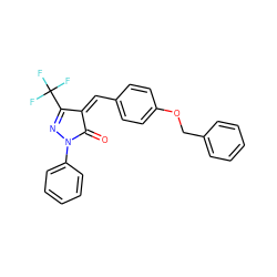 O=C1/C(=C\c2ccc(OCc3ccccc3)cc2)C(C(F)(F)F)=NN1c1ccccc1 ZINC000408970947