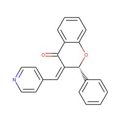 O=C1/C(=C\c2ccncc2)[C@@H](c2ccccc2)Oc2ccccc21 ZINC000006393123