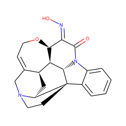 O=C1/C(=N/O)[C@@H]2OCC=C3CN4CC[C@]56c7ccccc7N1[C@H]5[C@H]2[C@H]3C[C@H]46 ZINC000038611860