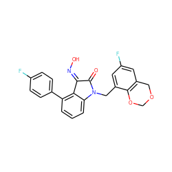 O=C1/C(=N\O)c2c(-c3ccc(F)cc3)cccc2N1Cc1cc(F)cc2c1OCOC2 ZINC000043079471