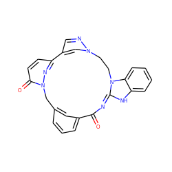 O=C1/N=C2/Nc3ccccc3N2CCn2cc(cn2)-c2ccc(=O)n(n2)Cc2cccc1c2 ZINC000220454823