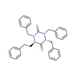 O=C1[C@@H](CCc2ccccc2)N(Cc2ccccc2)C(=O)N(Cc2ccccc2)[C@@H]1Cc1ccccc1 ZINC000013782677