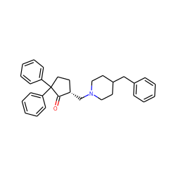 O=C1[C@@H](CN2CCC(Cc3ccccc3)CC2)CCC1(c1ccccc1)c1ccccc1 ZINC000653702257