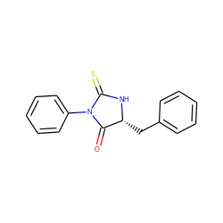 O=C1[C@@H](Cc2ccccc2)NC(=S)N1c1ccccc1 ZINC000003881262