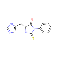 O=C1[C@@H](Cc2cnc[nH]2)NC(=S)N1c1ccccc1 ZINC000000403544