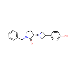 O=C1[C@@H](N2CC(c3ccc(O)cc3)C2)CCN1Cc1ccccc1 ZINC001772630993