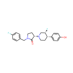 O=C1[C@@H](N2CC[C@@H](c3ccc(O)cc3)[C@@H](F)C2)CCN1Cc1ccc(F)cc1 ZINC001772637451