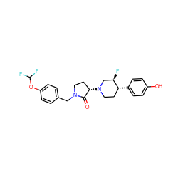 O=C1[C@@H](N2CC[C@@H](c3ccc(O)cc3)[C@H](F)C2)CCN1Cc1ccc(OC(F)F)cc1 ZINC001772575934