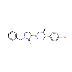 O=C1[C@@H](N2CC[C@@H](c3ccc(O)cc3)[C@H](F)C2)CCN1Cc1ccccc1 ZINC001772624454