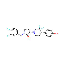 O=C1[C@@H](N2CC[C@@H](c3ccc(O)cc3)C(F)(F)C2)CCN1Cc1ccc(F)c(F)c1 ZINC001772595782