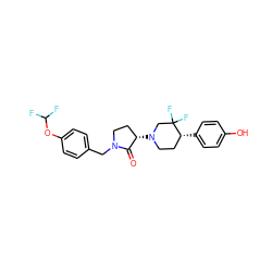 O=C1[C@@H](N2CC[C@@H](c3ccc(O)cc3)C(F)(F)C2)CCN1Cc1ccc(OC(F)F)cc1 ZINC001772589767