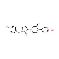 O=C1[C@@H](N2CC[C@H](c3ccc(O)cc3)[C@@H](F)C2)CCN1Cc1ccc(Cl)cc1 ZINC001772588199