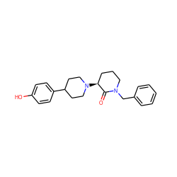 O=C1[C@@H](N2CCC(c3ccc(O)cc3)CC2)CCCN1Cc1ccccc1 ZINC000089882654