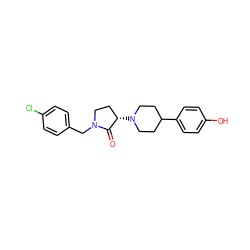 O=C1[C@@H](N2CCC(c3ccc(O)cc3)CC2)CCN1Cc1ccc(Cl)cc1 ZINC001772588430