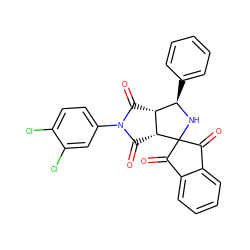 O=C1[C@@H]2[C@@H](c3ccccc3)NC3(C(=O)c4ccccc4C3=O)[C@@H]2C(=O)N1c1ccc(Cl)c(Cl)c1 ZINC000000588169
