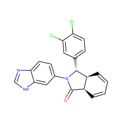 O=C1[C@@H]2C=CC=C[C@@H]2[C@@H](c2ccc(Cl)c(Cl)c2)N1c1ccc2nc[nH]c2c1 ZINC001772590865