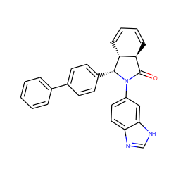 O=C1[C@@H]2C=CC=C[C@H]2[C@@H](c2ccc(-c3ccccc3)cc2)N1c1ccc2nc[nH]c2c1 ZINC001772592511