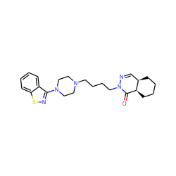 O=C1[C@@H]2CCCC[C@@H]2C=NN1CCCCN1CCN(c2nsc3ccccc23)CC1 ZINC000003807906