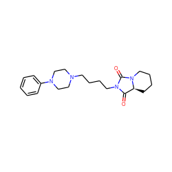 O=C1[C@@H]2CCCCN2C(=O)N1CCCCN1CCN(c2ccccc2)CC1 ZINC000013760063