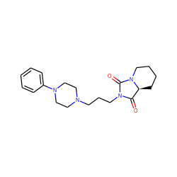 O=C1[C@@H]2CCCCN2C(=O)N1CCCN1CCN(c2ccccc2)CC1 ZINC000013760055