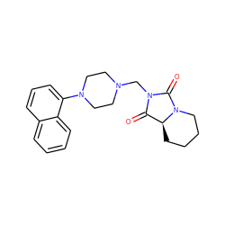 O=C1[C@@H]2CCCCN2C(=O)N1CN1CCN(c2cccc3ccccc23)CC1 ZINC000013489207