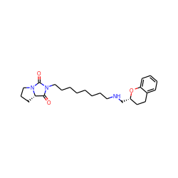 O=C1[C@@H]2CCCN2C(=O)N1CCCCCCCCNC[C@H]1CCc2ccccc2O1 ZINC000038239400