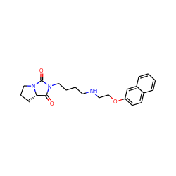 O=C1[C@@H]2CCCN2C(=O)N1CCCCNCCOc1ccc2ccccc2c1 ZINC000096933070