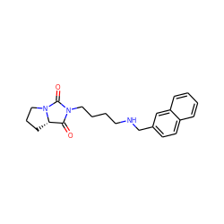 O=C1[C@@H]2CCCN2C(=O)N1CCCCNCc1ccc2ccccc2c1 ZINC000073199003