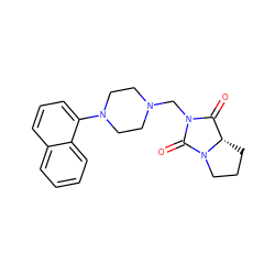 O=C1[C@@H]2CCCN2C(=O)N1CN1CCN(c2cccc3ccccc23)CC1 ZINC000013489205