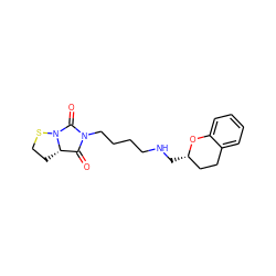 O=C1[C@@H]2CCSN2C(=O)N1CCCCNC[C@H]1CCc2ccccc2O1 ZINC000073258617