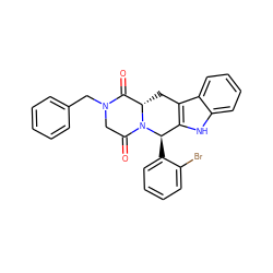 O=C1[C@@H]2Cc3c([nH]c4ccccc34)[C@@H](c3ccccc3Br)N2C(=O)CN1Cc1ccccc1 ZINC000049070135